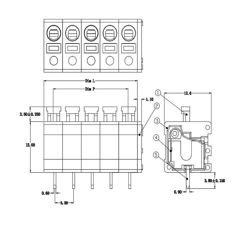 Spring terminal block